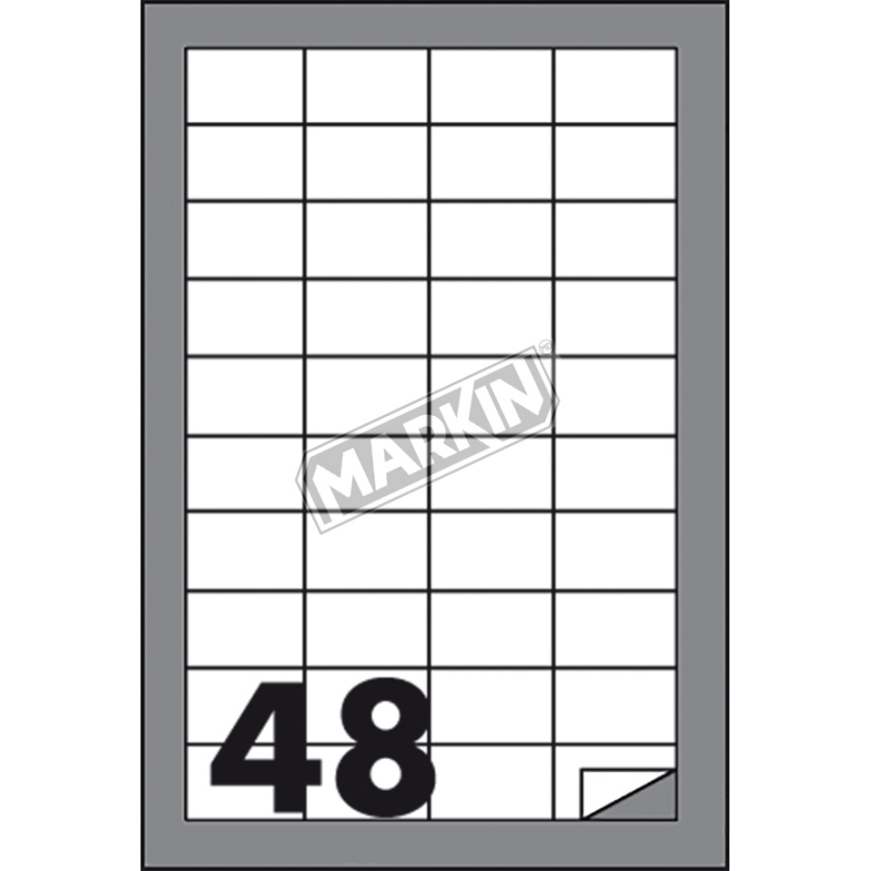 ETICHETTE ADESIVE A4 48.5X25MM 100FG BIANCHE