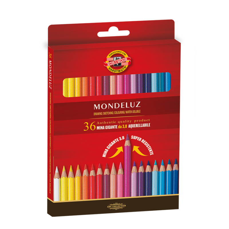 PASTELLI ACQUARELLO MONDELUZ CONF.36PZ KOH-I-NOOR