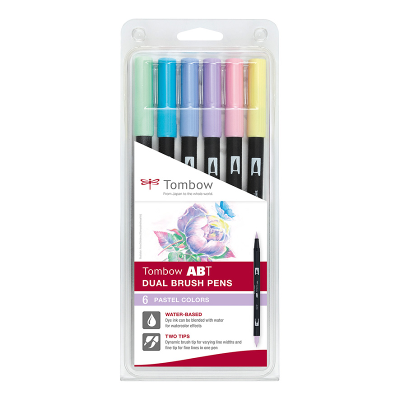 PENNARELLI DUAL BRUSH 5+1 COLORI PASTELLO TOMBOW