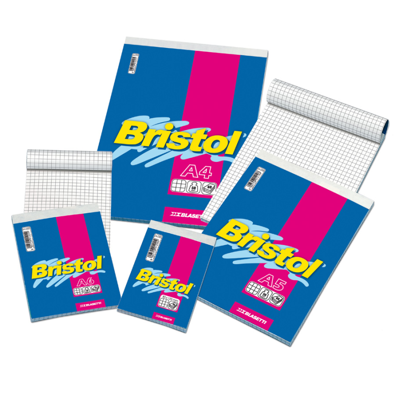 BLOCCO NOTES A7 70FG 5MM 1025 BRISTOL CONF.10PZ