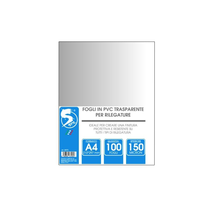 COPERTINE PER RILEGARE PVC A3 200MY SPIL 100PZ