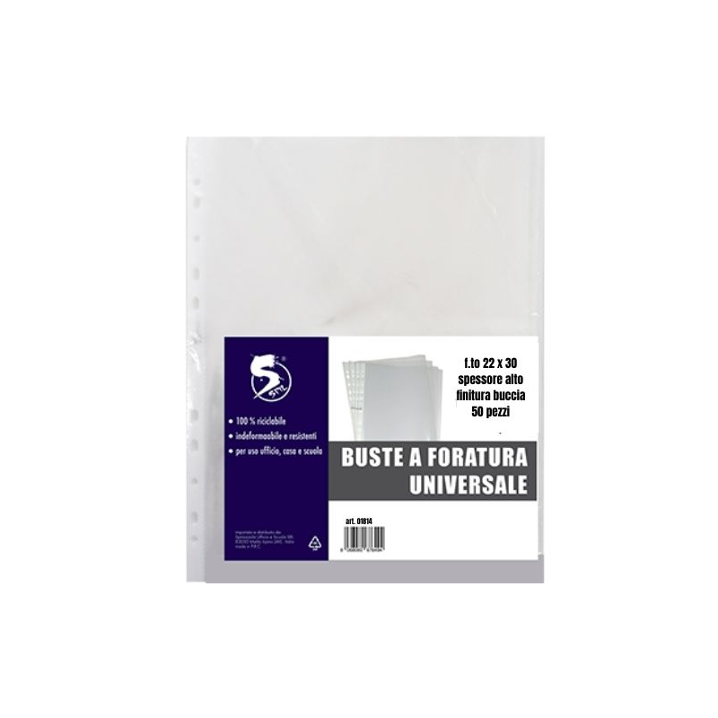 BUSTE FORATE UNIV 22X30 BA MEDIA SPIL 50PZ