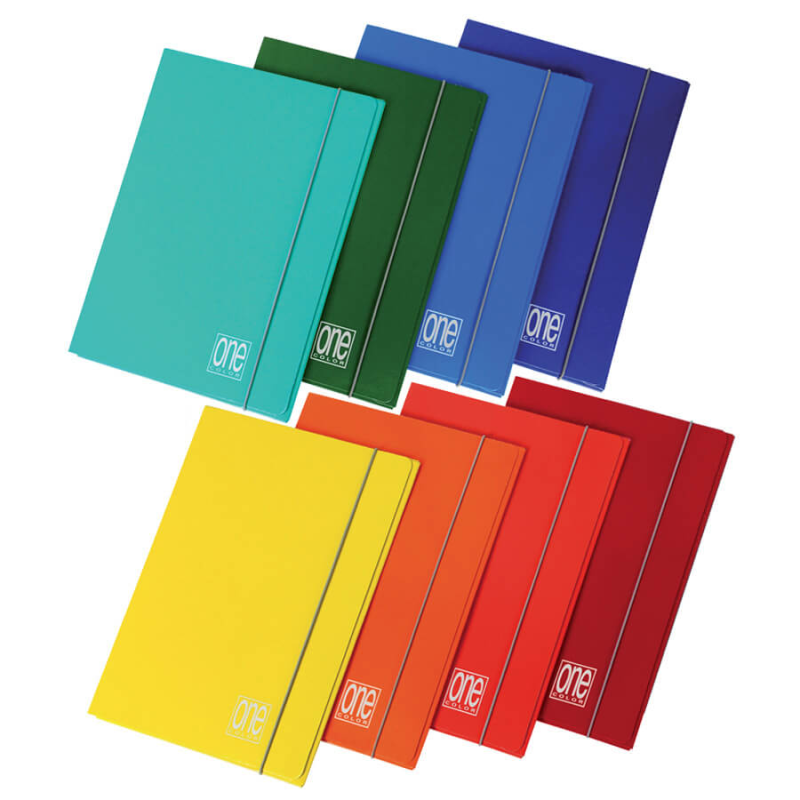 CARTELLE 3LEMBI C/ELASTICO A4 26X35 ONE 10PZ