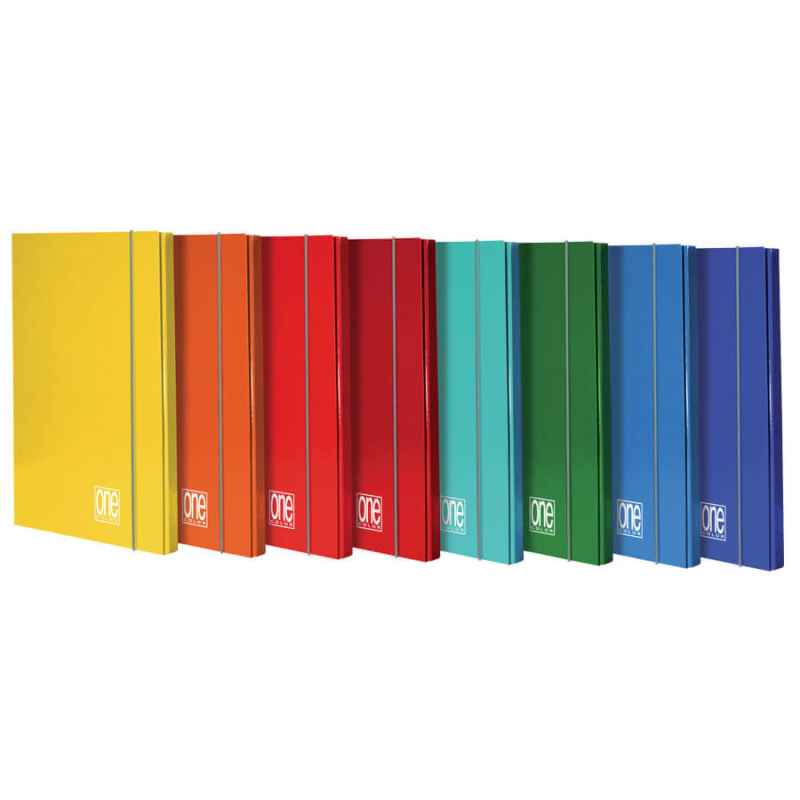 CARTELLE 3LEMBI C/ELASTICO A4 D1.2 ONE COLOR 10PZ
