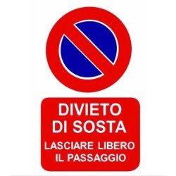 CARTELLO DIVIETO DI SOSTA...