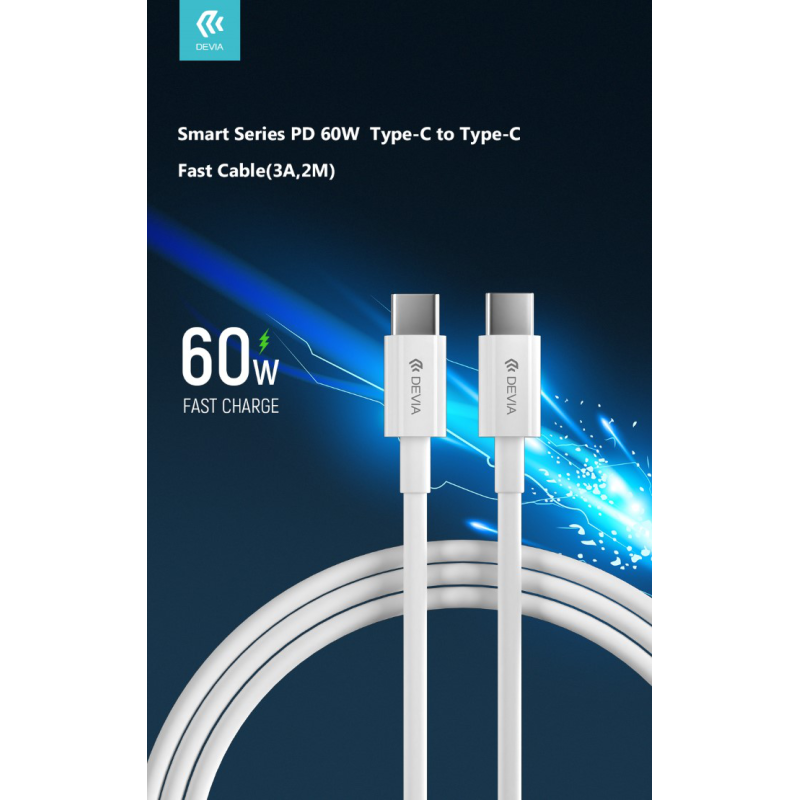CAVO DA TYPE-C A TYPE-C 2MT DEVIA