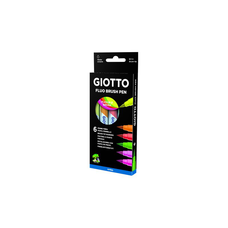 BRUSH PEN GIOTTO FLUO CONF.6PZ