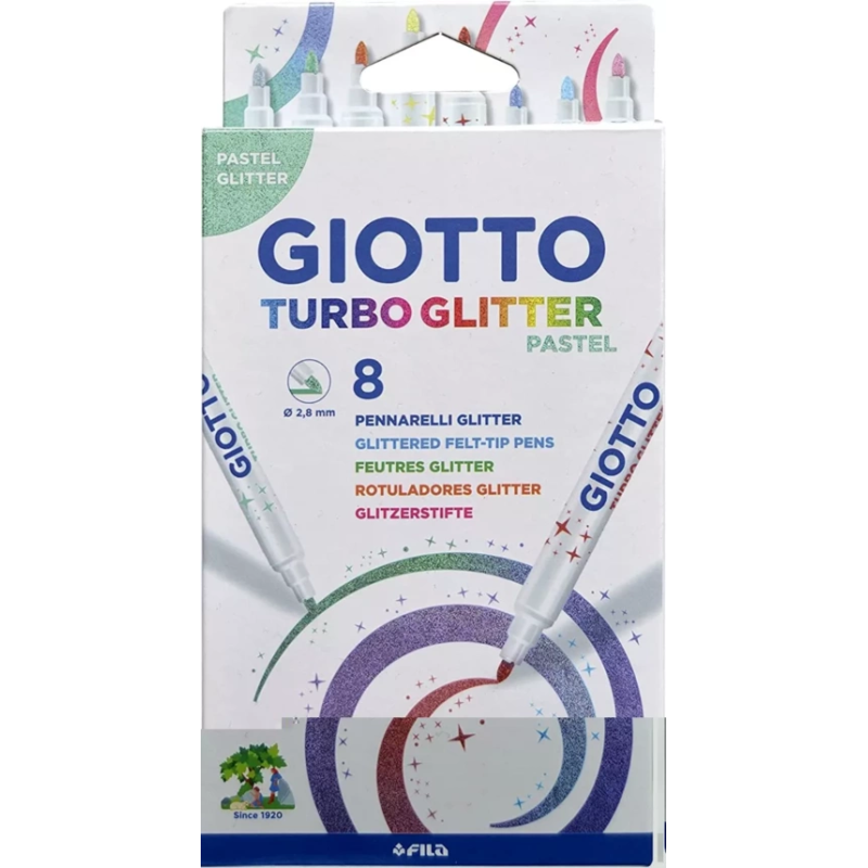 PENNARELLI GIOTTO TURBO PASTEL GLITTER CONF.8PZ