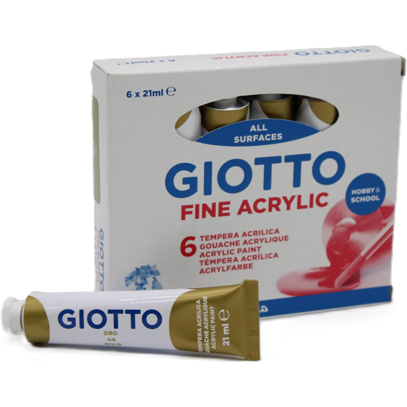 TEMPERA ACRILICA GIOTTO 21ML ORO CONF.6PZ