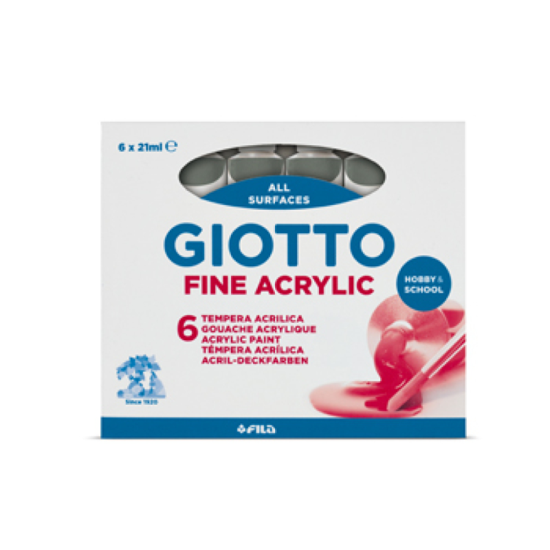TEMPERA ACRILICA GIOTTO 21ML ARGENTO CONF.6PZ