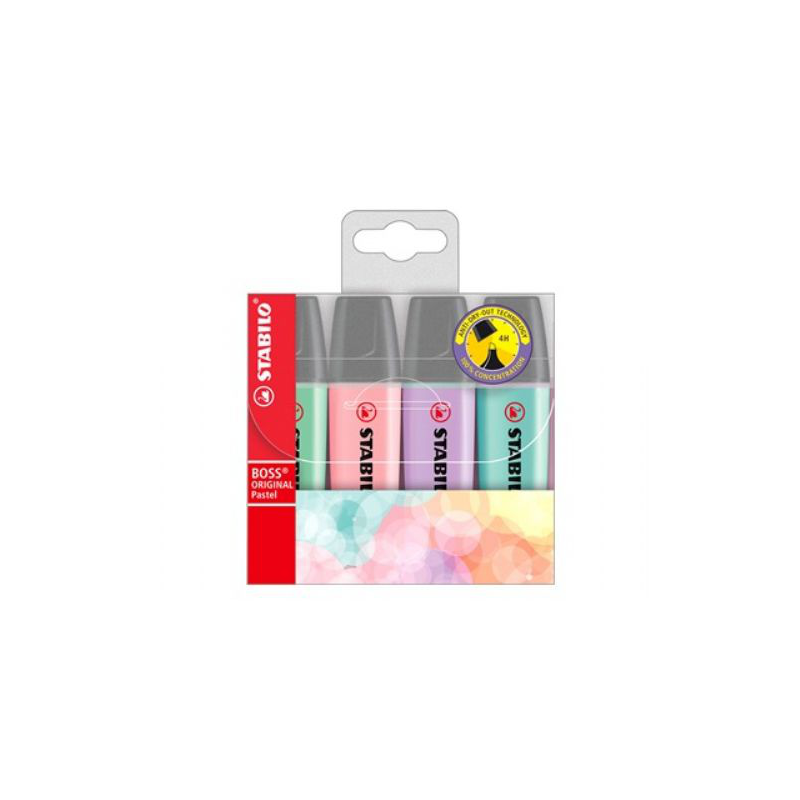 EVIDENZIATORI STABILO BOSS ORIGINAL PASTEL 4PZ