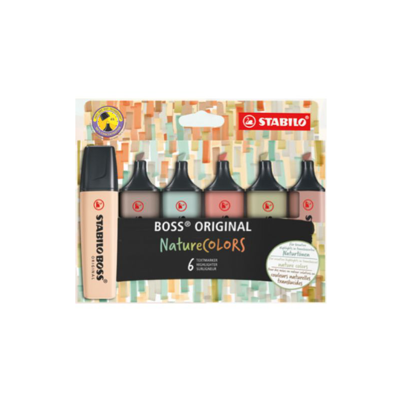 EVIDENZIATORI STABILO NATURECOLORS ASSORTITI 6PZ