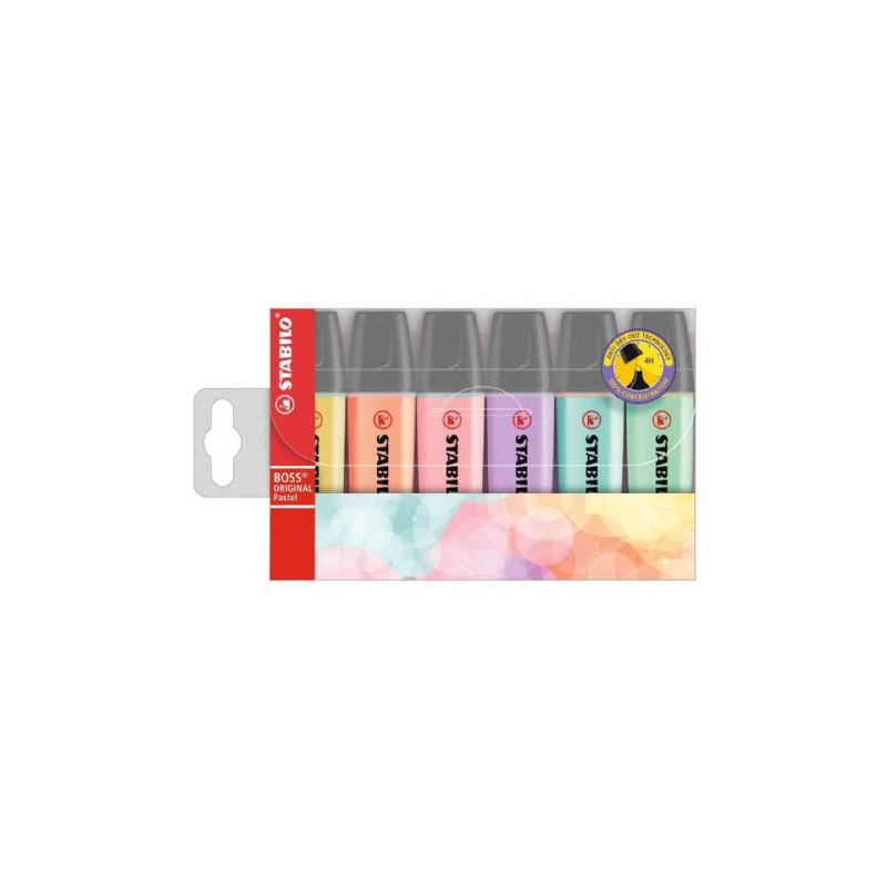 EVIDENZIATORI STABILO BOSS ORIGINAL PASTEL 6PZ
