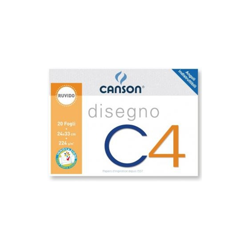 ALBUM CANSON C4 24X33 RUVIDO 224GR 20FG ANG.