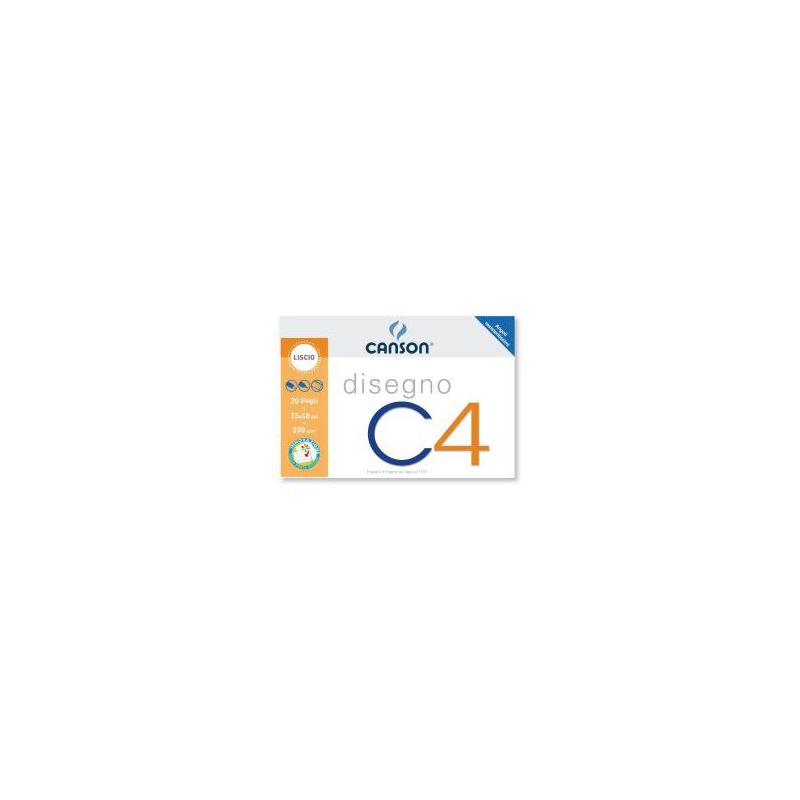 ALBUM CANSON C4 33X48 LISCIO 200GR 20FG ANG.