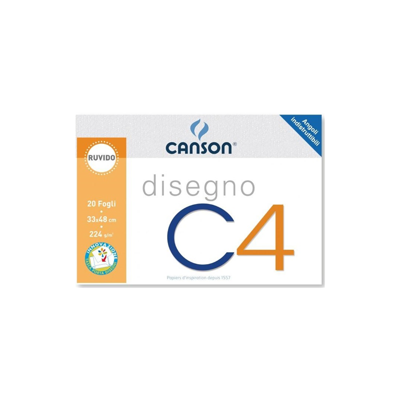 ALBUM CANSON C4 33X48 RUVIDO 224GR 20FG ANG.