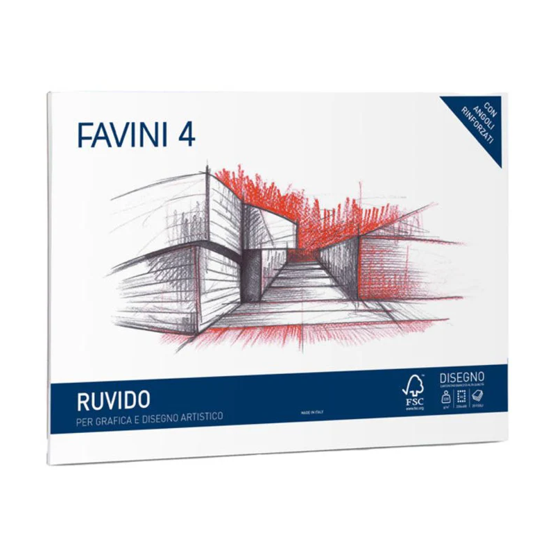 ALBUM FAVINI F4 33X48 RUVIDO 220GR 20FG ANG.