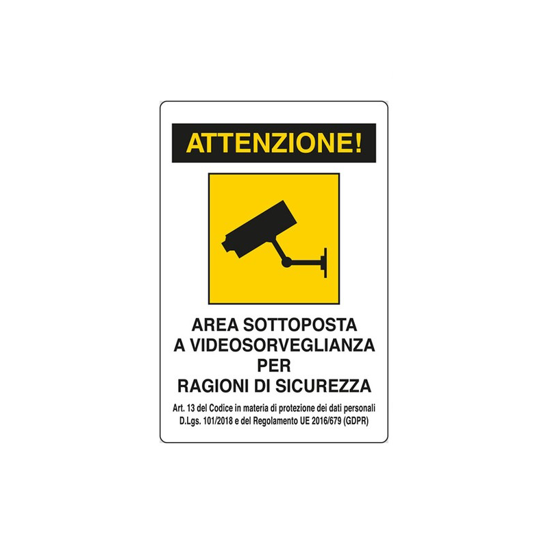 CARTELLO PPL AREA VIDEOSORVEGLIATA 20X30