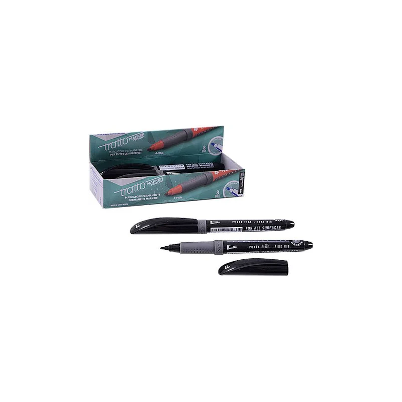 MARKER PEN OHP NERO F FINE TRATTO 8PZ