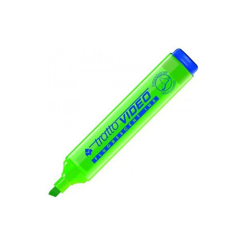 EVIDENZIATORI TRATTO VIDEO VERDE FLUO CONF.12PZ