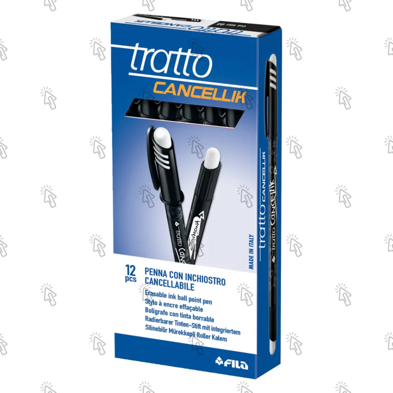 PENNE CANCELLABILI TRATTO CANCELLIK NERO CONF.12PZ