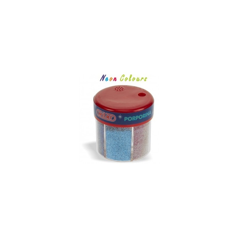 GLITTER IN POLVERE BARATTOLO 6 COLORI 10GR WILER