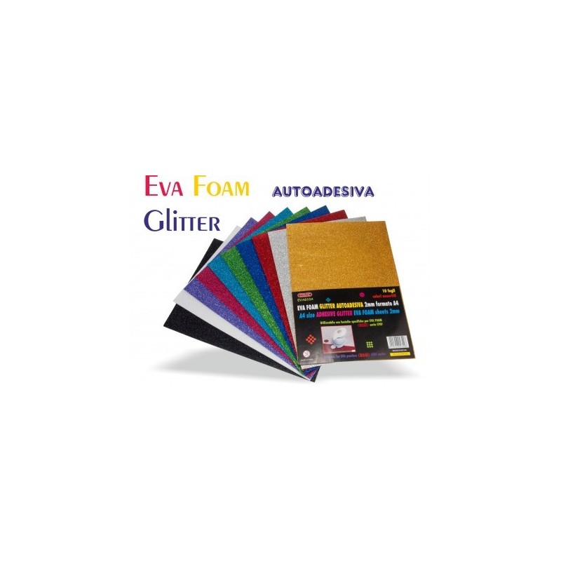 EVAFOAM GLITTER A4 10FG AUTOADESIVA WILER