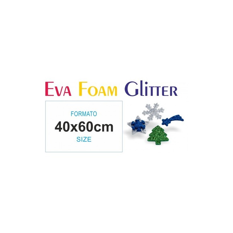 EVAFOAM GLITTER 40X60CM COLORI VARI 1FG WILER